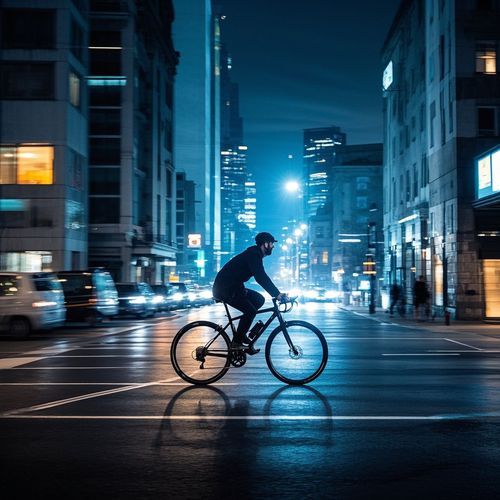 Riding Through the City Lights