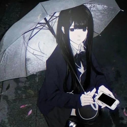 泪滴雨（雨水交织着泪流下）