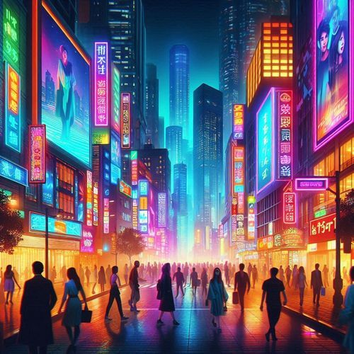 Neon Dreamscapes city