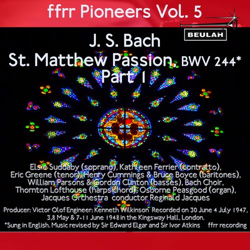 Ffrr Pioneers, Vol. 5: J. S. Bach - St. Matthew Passion, BWV 244, Pt. 1_poster_image