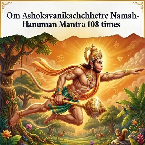 Om Ashokavanikachchhetre Namah Hanuman Mantra 108 Times