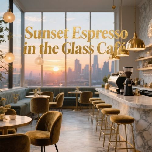 Sunset Espresso in the Glass Café