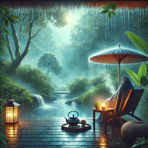 Peaceful Rain Background