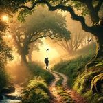 Nature white noise on Camino de Santiago artwork
