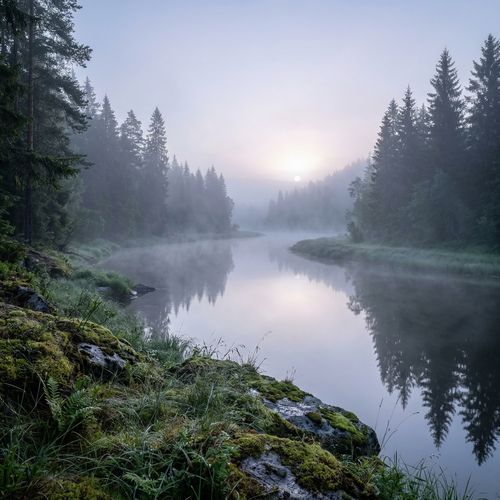 Whispering Waters Misty Morn