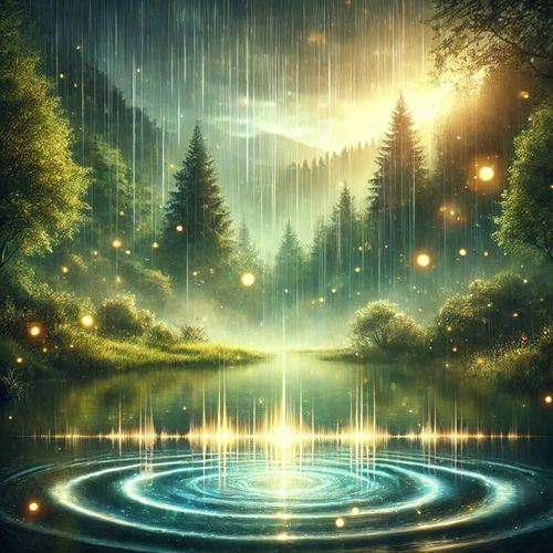 528 Hz Pure Tone Love & Miracles (Rain)