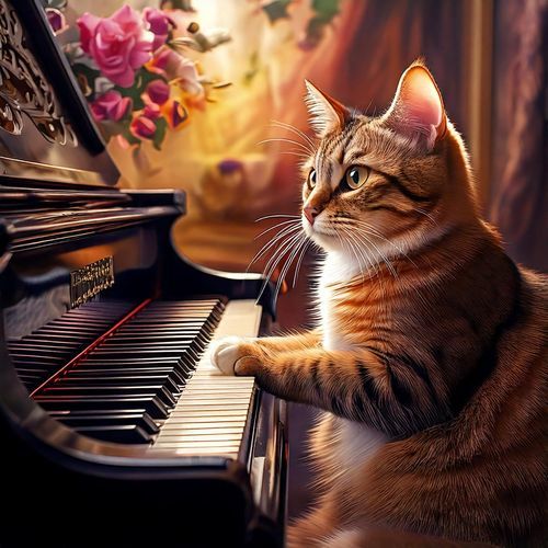 Piano Grace: Soothing Melodies for Cats