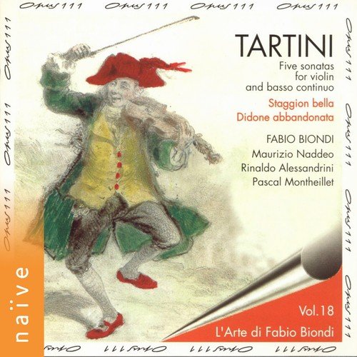 Tartini: Five Sonatas for Violin and Basso Continuo (L&#039;arte di Fabio Biondi, Vol. 18)_poster_image