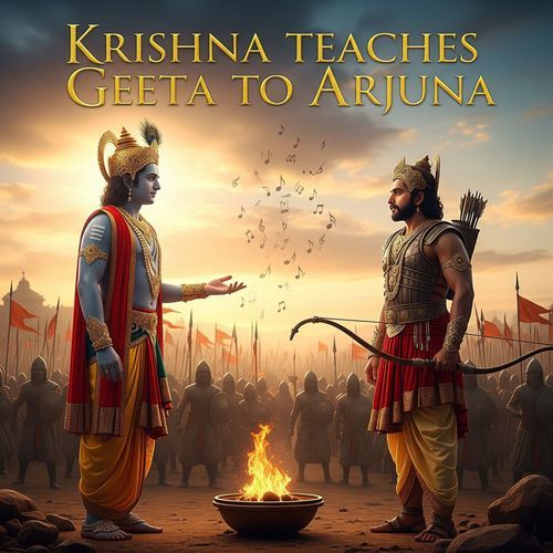 Krishna Teaches Geeta To Arjuna