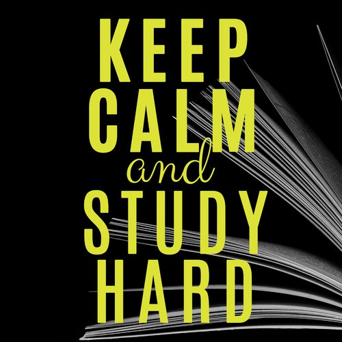 Keep Calm and Study Hard - Support Memorizing, Lost in the Book, Reading Music, Smart & Brilliant_poster_image