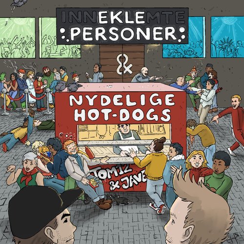 Ekle personer og nydelige hot-dogs