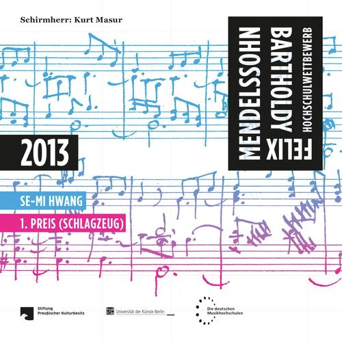 Bach, Marcellino, Xenakis, Lansky, Debussy, Broström & Klatzow: FMBHW 2013 - 1. Preis (Schlagzeug)