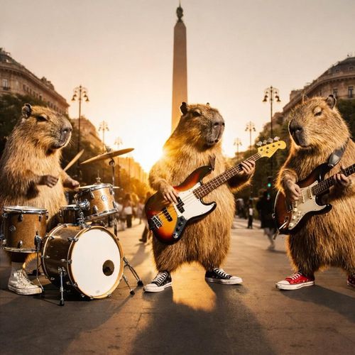 Capybara Moon Piano Nostalgic Lo-Fi Electro Space Night cover art