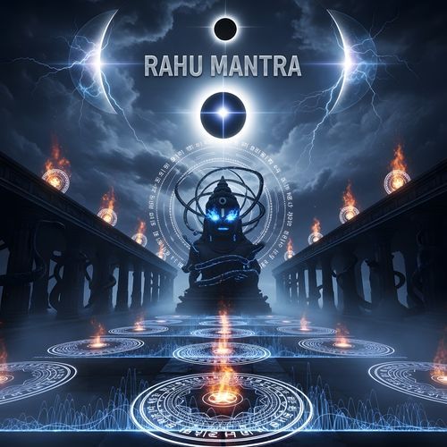 Om Ardhakayam Mahavirya Chandraditya Vimardanama Simhika Garbha Sambhutam Tam Rahum Pranamamyaham cover art