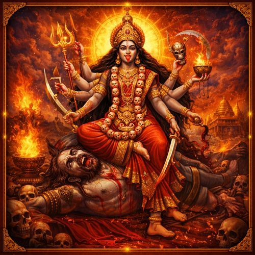 Om Aim Hreem Kleem Chamundayei Vicche (Navarna Mantra)