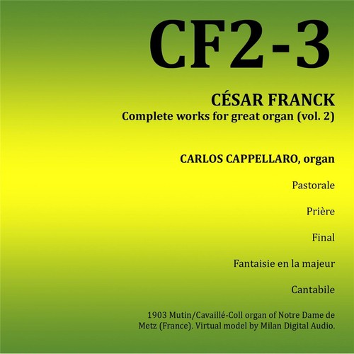 Six pièces pour grand orgue, Op. 20, FWV 32: No. 5, Prière en do dièse mineur cover art