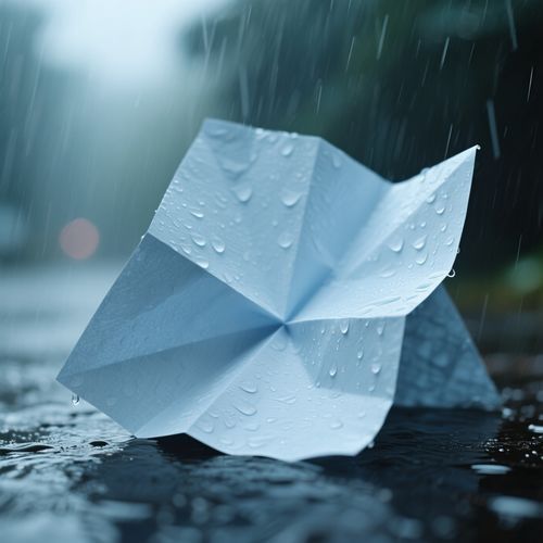 雨に濡れた手紙