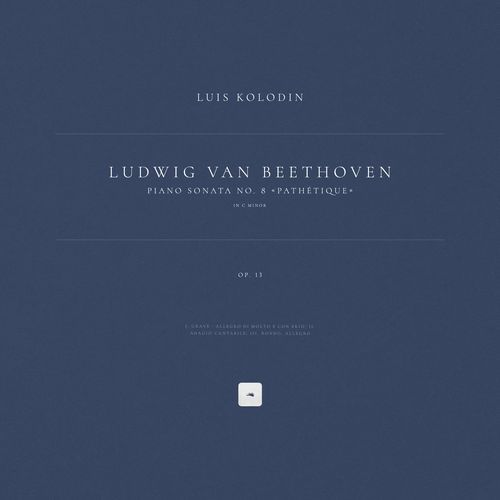 Piano Sonata No. 8 in C Minor "Pathétique", Op. 13