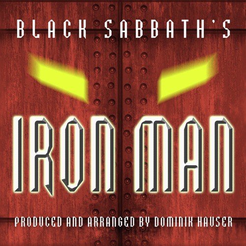 black sabbath logo retro iron man