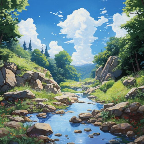 Feathered Serenity by the Stream