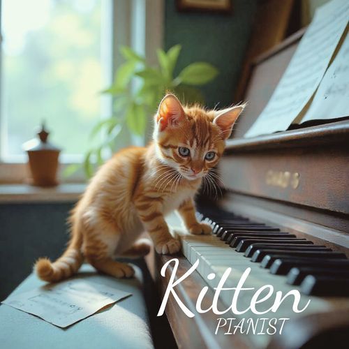 Kitten Pianist: Peaceful Piano Music for Cat Sleep and Relax_poster_image