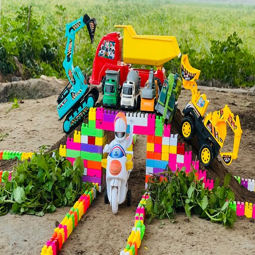 Flyover Construction Vehicles | Fire Truck | Dump Truck Toys | B2 kid cover art