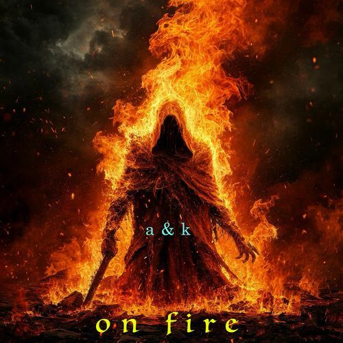 on fire