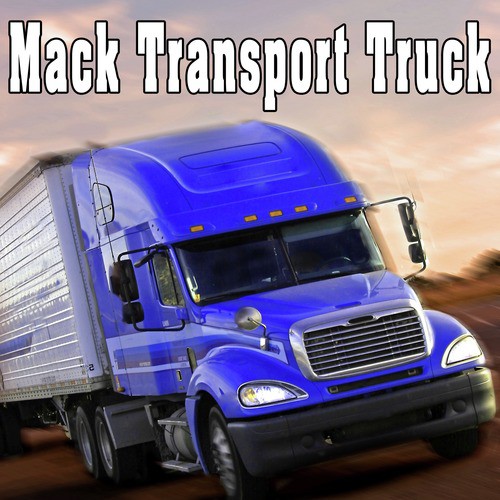 Mack Transport Truck Pulls up Head on Slow, Stops & Idles
