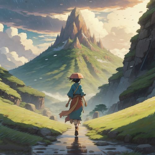 Tōku no tori (Rain) cover art
