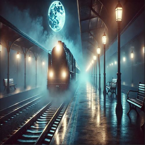 Midnight train whispers of the tracks