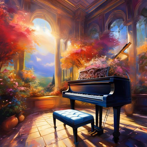 Harmonic Journey: Embracing Piano's Gentle Flow_poster_image