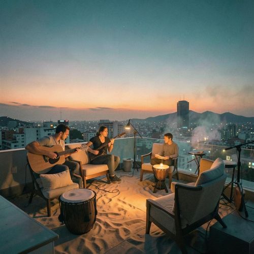 Afro House Chill Santiago Cocktail Atmosphere