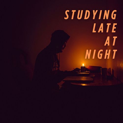 studying late at night