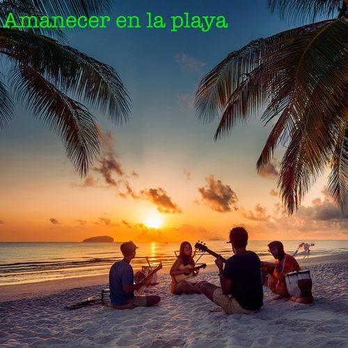 Grupo tocando salsa en la playa cover art