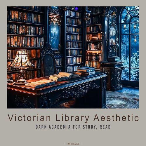 Victorian Library Aesthetic - Dark Academia for Study, Read