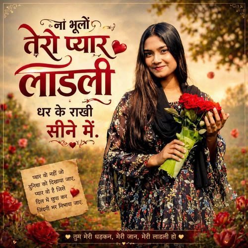 Na bhulo tero pyar Ladli dhar k rakhi sine me