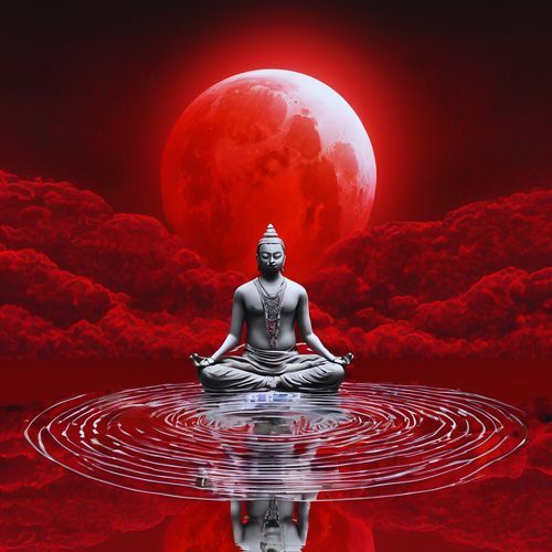 Meditation red moon_poster_image