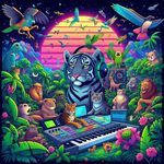 Neon Panther Synthwave artwork