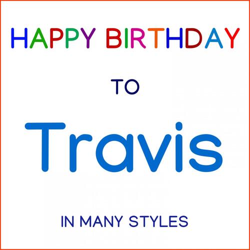 Happy Birthday To Travis - Normal cover art