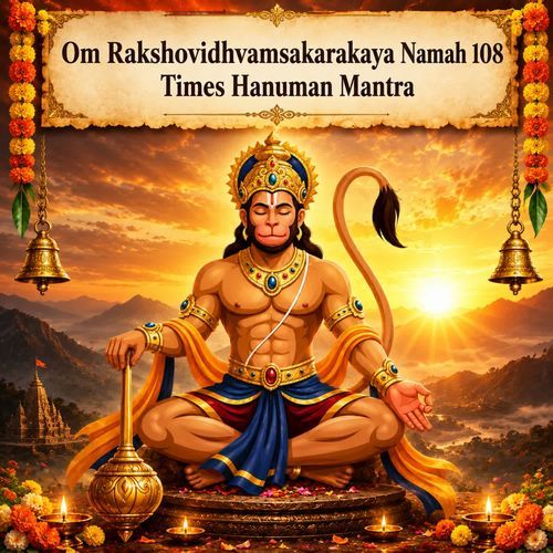Om Rakshovidhvamsakarakaya Namah 108 Times Hanuman Mantra