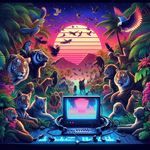 Neon Jaguar Synthwave artwork