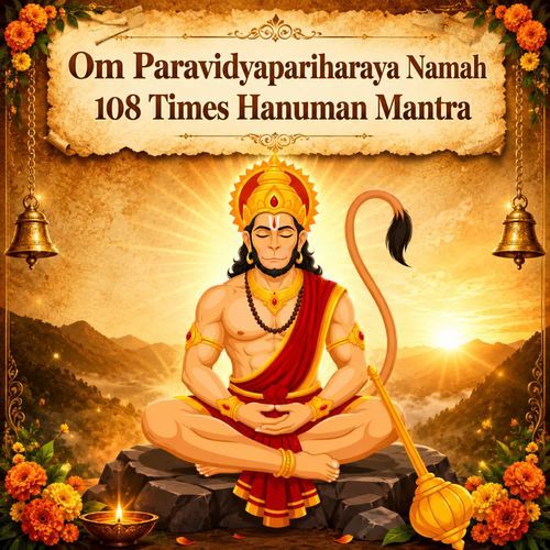 Om Paravidyapariharaya Namah 108 Times Hanuman Mantra