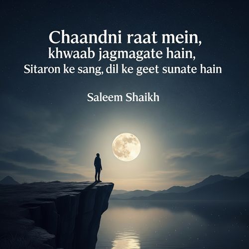 Chaandni raat mein, khwaab jagmagate hain, Sitaron ke sang, dil ke geet sunate hain