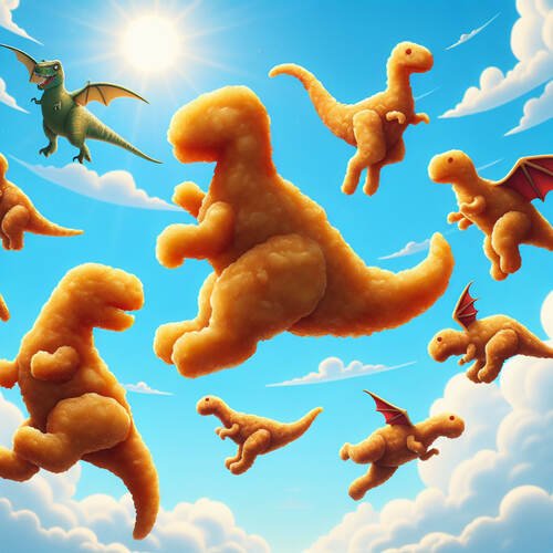 flying dino nuggets