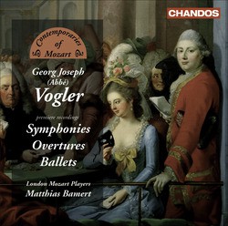 Vogler, A.G.J.: Orchestral Music  - Ballet Suites / Symphonies in G Major and D Minor / Overtures