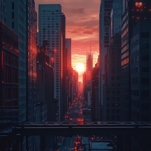 Downtown Sunset - Unwind In Lofi Take Five_poster_image