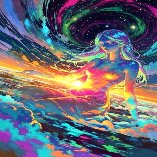 Goddess of Neon Dawn