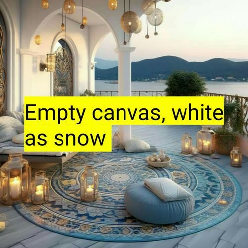 Empty canvas, white as snow