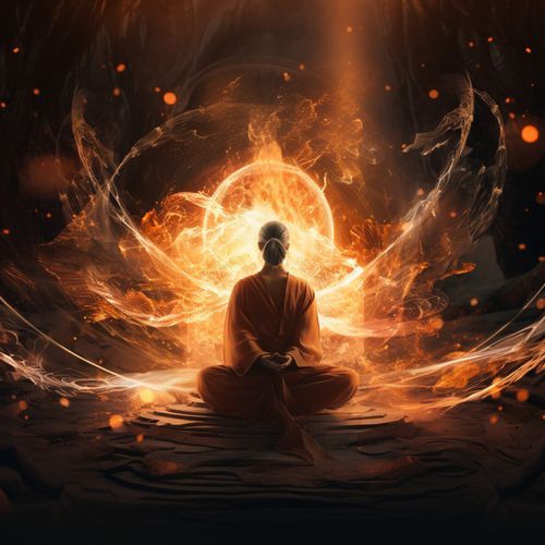 Fire Zen: Meditation Warmth Resonance_poster_image