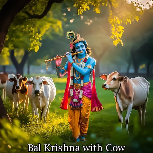 Bal Krishna with Cow